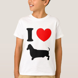 Camiseta Mim Dachshund do coração
