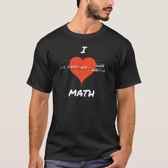 Camiseta Mim equação da matemática do coração (Frente)