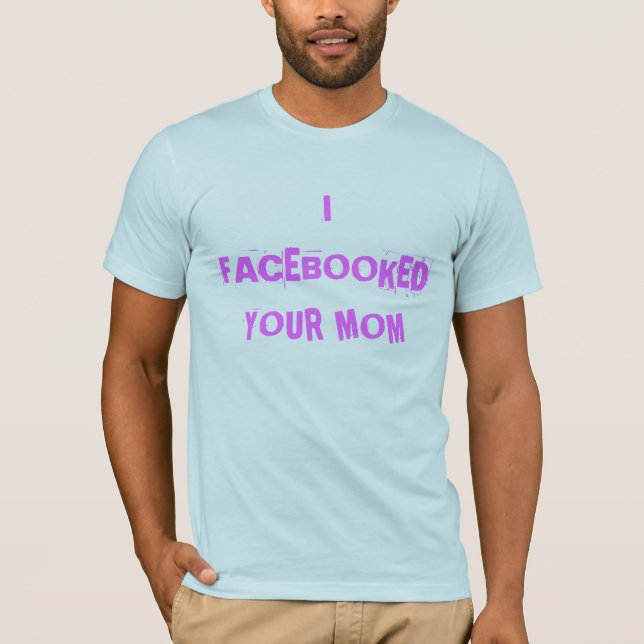 CAMISETA MIM FACEBOOKED SUA MAMÃ (Frente)