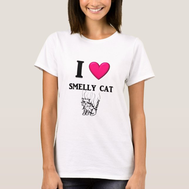 Camiseta Mim gato Smelly do "coração" (Frente)