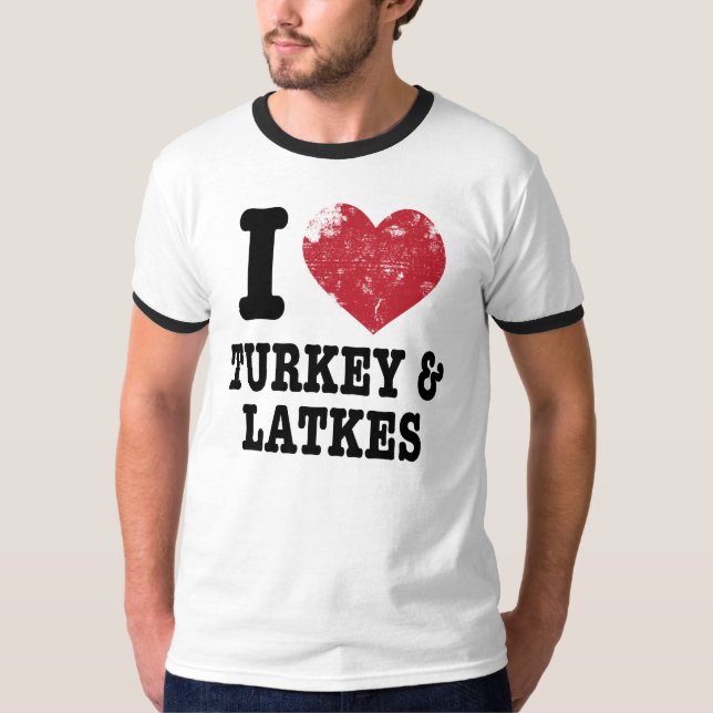 Camiseta Mim Latkes dos perus do coração (Frente)