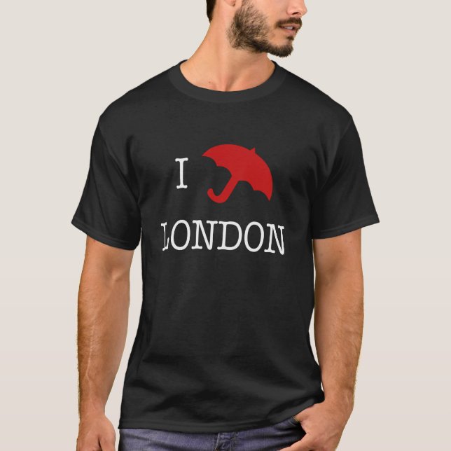 Camiseta Mim ☂ Londres (roupa escura) (Frente)