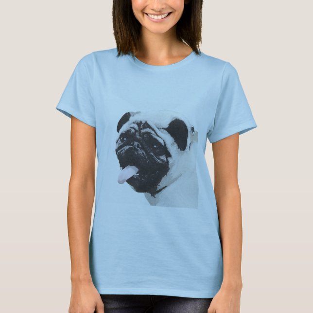 Camiseta Mim Luv meu Pug (Frente)