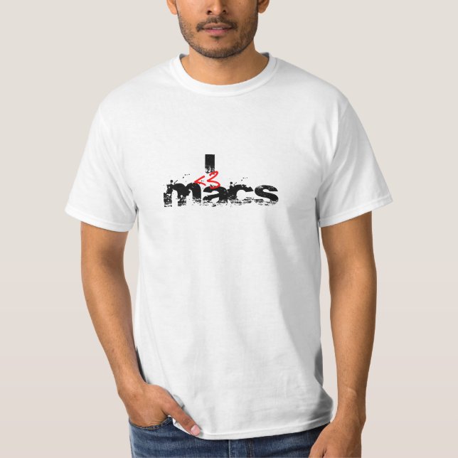 Camiseta Mim Mac do coração (vermelhos) (Frente)