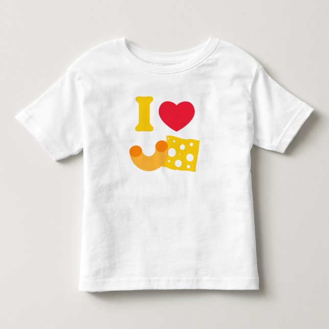 Camiseta Mim Mac e queijo do coração (Frente)