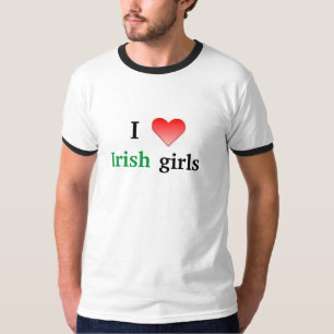 Camiseta Mim meninas do irlandês do coração