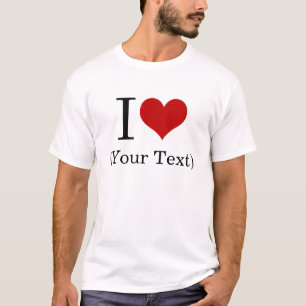 Camiseta Mim modelo do coração (adicione seu próprio tex