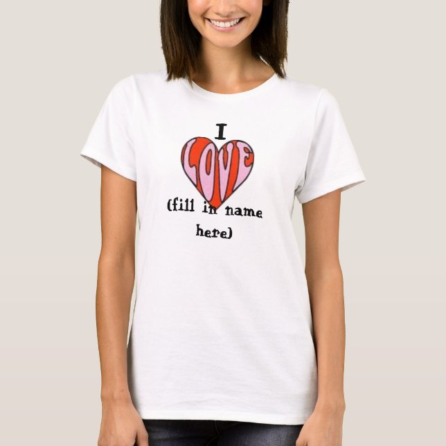 Camiseta Mim namorado do heart* do *LOVE (Frente)