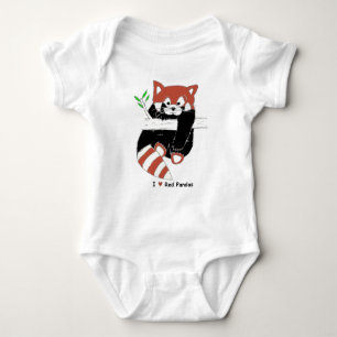 Camiseta Mim pandas vermelhas do coração