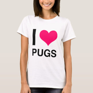 Camiseta Mim Pugs do coração