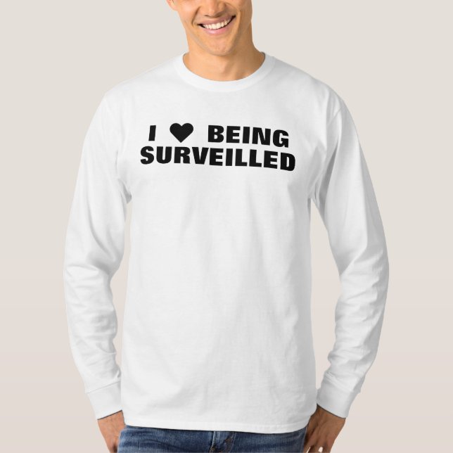 Camiseta mim ♥ que surveilled (Frente)