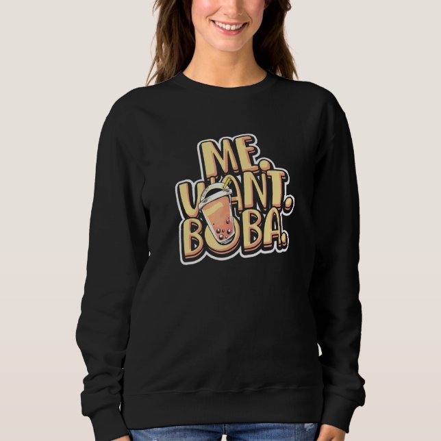 Camiseta Mim Quer Boba - Chá Chá Chá Chá Chá Chá e pérolas (Frente)