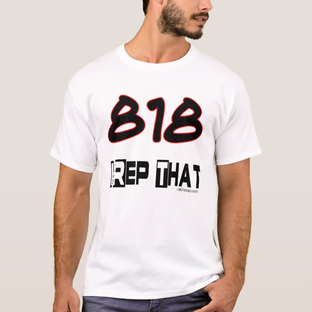 Camiseta Mim representante esse código de área 818 (Frente)