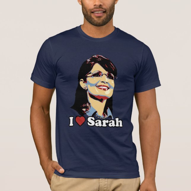 Camiseta Mim retrato da cor de Sarah do coração (Frente)