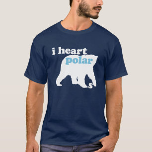 Camiseta Mim ursos polares do coração