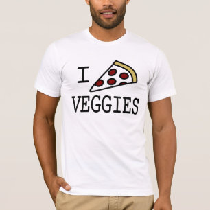 Camiseta Mim vegetarianos da pizza