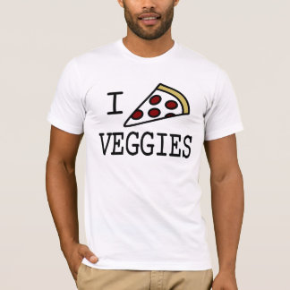 Camiseta Mim vegetarianos da pizza
