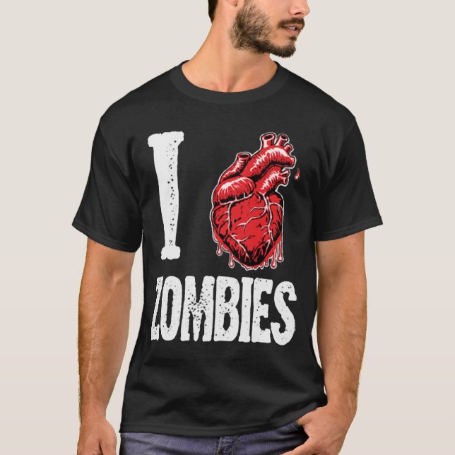 Camiseta Mim zombis do coração (Frente)