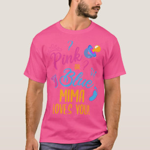 Camiseta Mima Cor-De-Rosa Ou Azul Te Ama A Revelação Do Gên