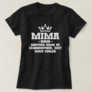 Camiseta Mima Definition Engraçado Vovó Dia da Mãe Prese