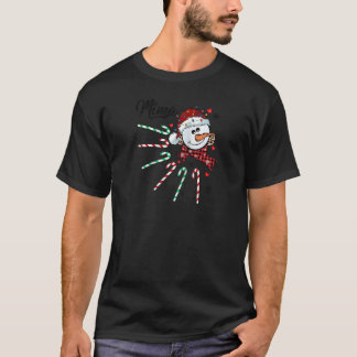 Camiseta Mima Snowman Candy Cane Natal Xmas Engraçado Ragla