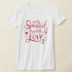 Camiseta "Mimado com Amor" Citação Romântica