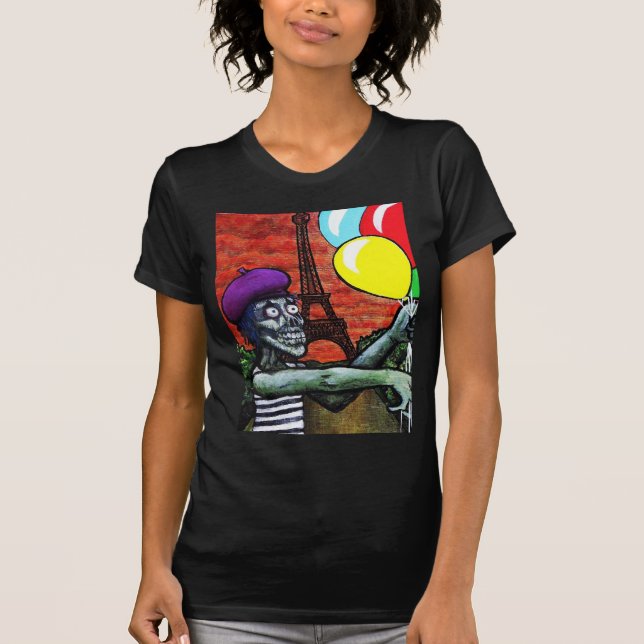 Camiseta Mime francês do zombi (Frente)