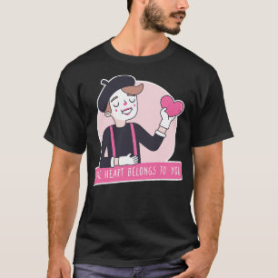 Camiseta Mime Heart Pertence A Você Adora Pun