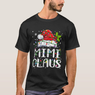 Camiseta Mimi Claus Natal Luz a Família Pajama Corresponden