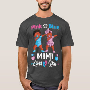 Camiseta Mimi Cor-De-Rosa Ou Azul Te Ama A Vovó Negra