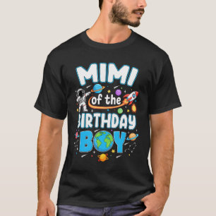 Camiseta Mimi Da Família Do Astronauta Do Menino Do Anivers