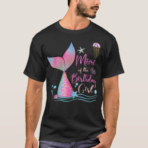 Camiseta Mimi Da Rapariga De Aniversário Da Sereia Da Famíl