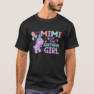 Camiseta Mimi Da Rapariga De Aniversário Saurus Rex Dinosau