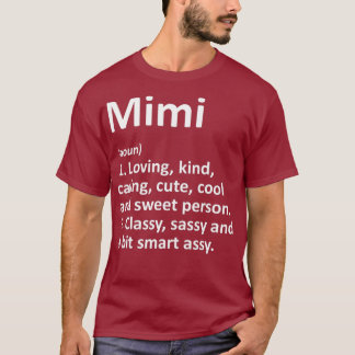 Camiseta MIMI Definição Nome Personalizado Funny Birthday