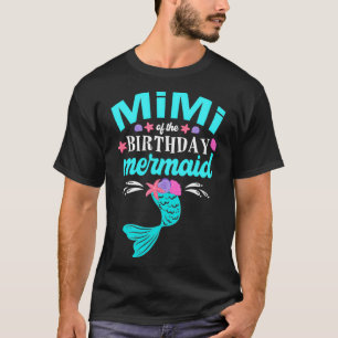 Camiseta Mimi Do Aniversário Da Família De Teias De Sereia