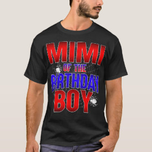 Camiseta Mimi Do Aniversário Garoto Costume Spider Bday P