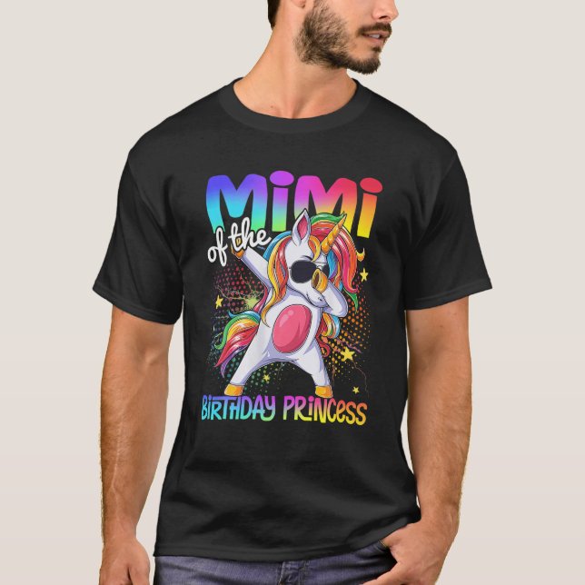 Camiseta Mimi Do Aniversário Princesa Funny Dabbing Unicor (Frente)