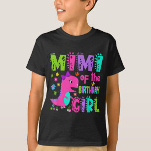 Camiseta Mimi do dinossauro saurus rex da menina de anivers