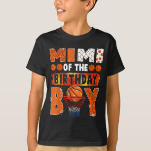Camiseta Mimi do Menino de Aniversário Fã de Basquete Combi