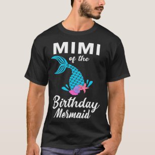 Camiseta Mimi Do Presente Da Família De Sereias De Aniversá
