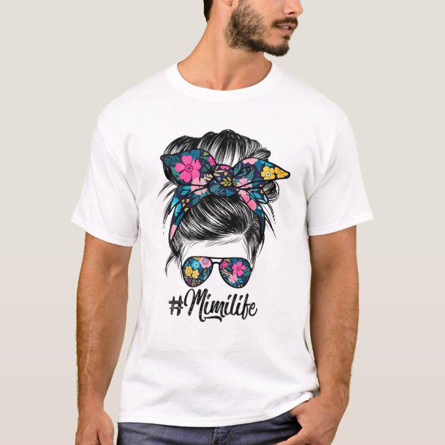 Camiseta Mimi Life Coque de Cabelo Desgrenhado (Frente)