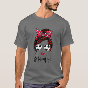 Camiseta Mimi Life Messy Bun Hair Jogador Engraçado de Fut