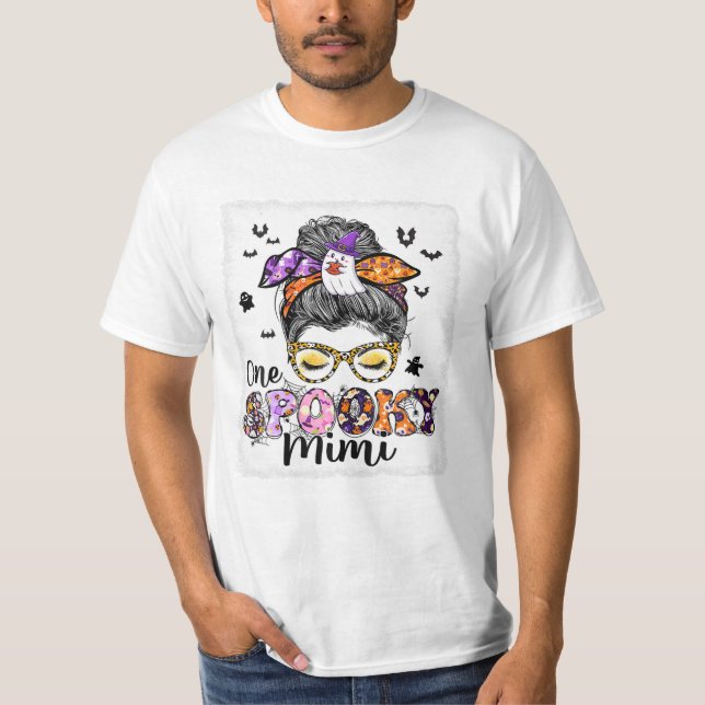 Camiseta Mimi Messy Bun Halloween (Frente)