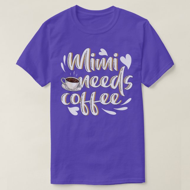 Camiseta Mimi Precisa De Presente De Café Para Mulheres Vov (Frente do Design)