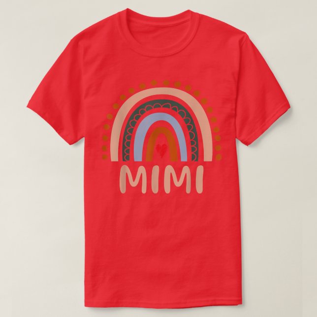 Camiseta Mimi Rainbow Vovó Bonita Dia de as mães Engraçado  (Frente do Design)