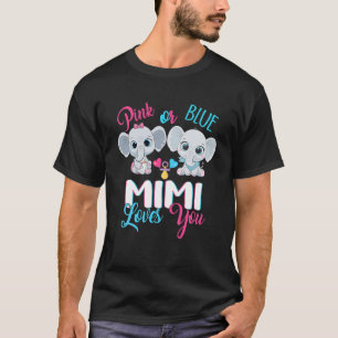 Camiseta Mimi Rosa Ou Azul Te Ama Elefantes-Sexo Bebê