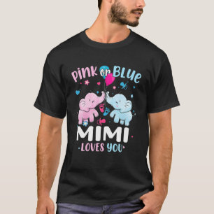 Camiseta Mimi Rosa Ou Azul Te Ama Elephant De Reveal De Gê