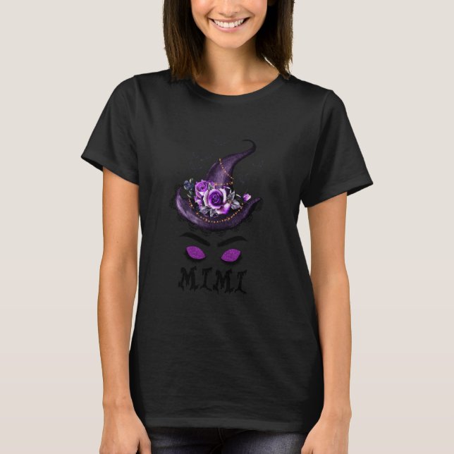 Camiseta Mimi Witch Mãe Mãe Halloween Correspondendo A Mulh (Frente)