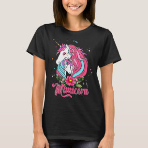 Camiseta Mimicorn Cute Unicorns Flores Família Feliz Mãe