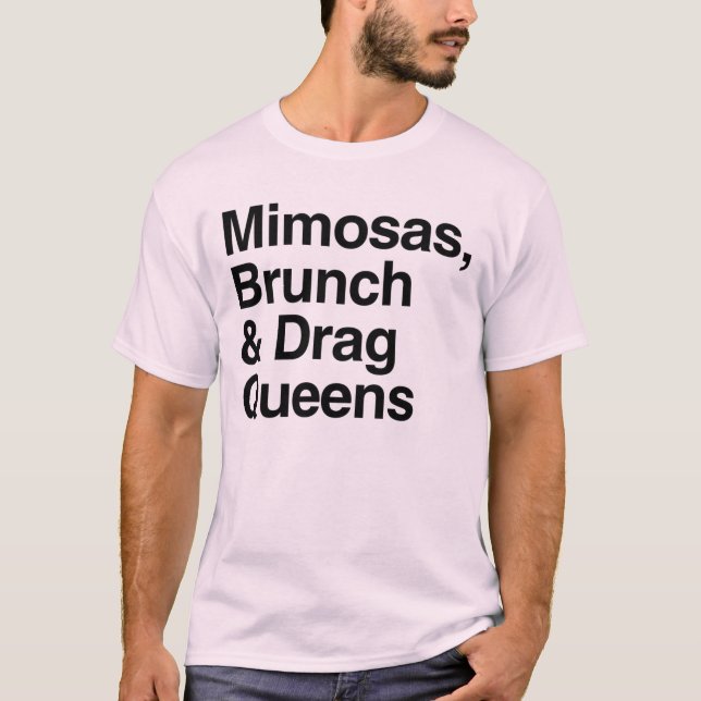 Camiseta Mimosas Brunch e Drag Queens (Frente)